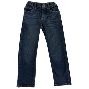 Wrangler Boys Kids Dark Blue Classic Straight Leg Denim Jeans. 6.